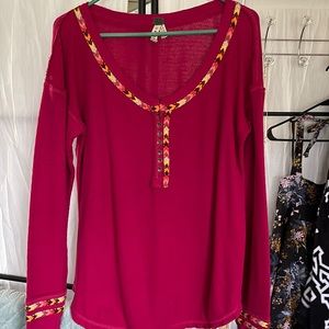 Free People Raibow Henley